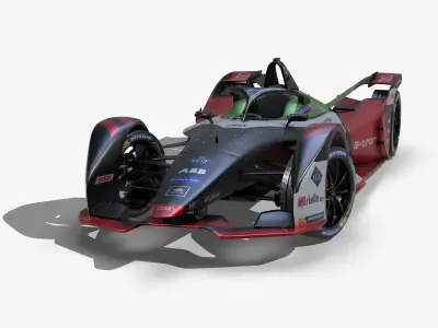 Audi Formula E 2020 Low-poly 3D model