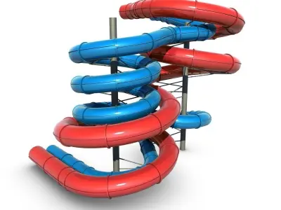 Aquapark Slides 3D model