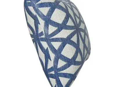 Pillow with geometric design 3D model