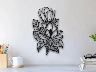 Flower Wall Art 3D print model get