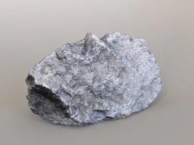 Photoscanned Basalt Rock Free low-poly 3D model
