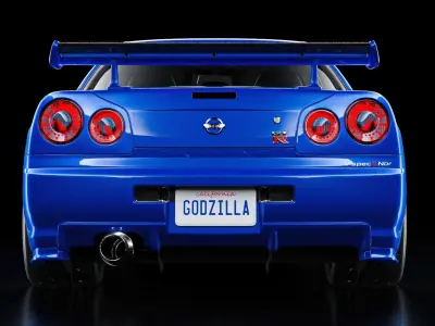 Nissan  Skyline GT-R R34   V-Spec 2 Nur 3D model