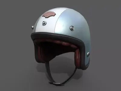 Helmet racer Generic sport scifi human Low-poly 3D model
