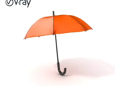 Dual Canopy Umbrella for D Visualization model pack Low-poly 3D model