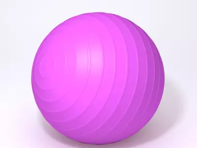 Fitness ball Low-poly 3D model