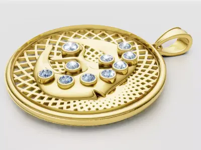 3D Pendant GOLD   3D print model