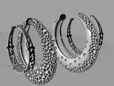 Earrings ready for 3d print 3D print model