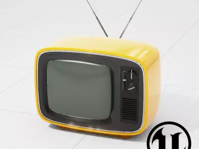 Retro TV UE4 Low-poly 3D model