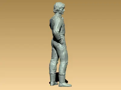 Gilles Villeneuve Ferrari F1 Driver 3D print model
