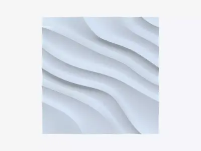 Diagonal Wave 3D Wall Panel 3D model