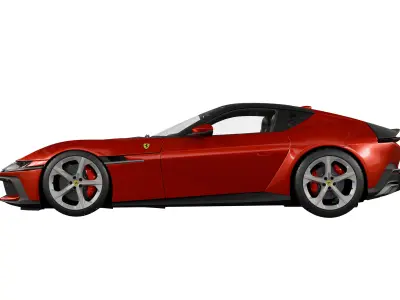  Ferrari 12Cilindri 2025 Low-poly 3D model