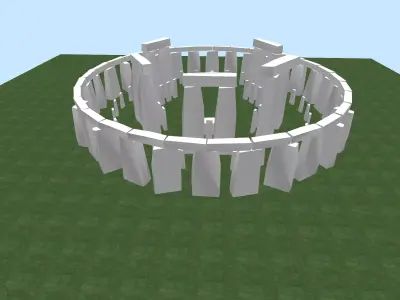Stonehead stonehenge in minecraft 3D model