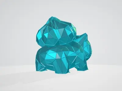 Pokemon Bulbasaur WIREFRAME VORONOI WIREMESH MESH 3D print model