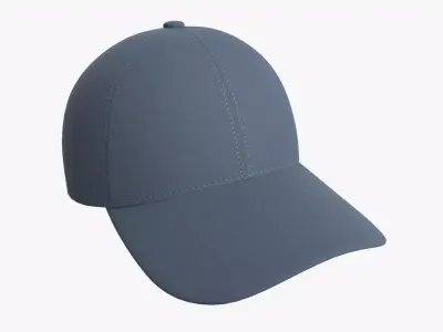 Baseball Cap Fabric Blue 3D model