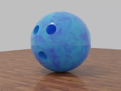CUSTOM BOWLING BALL 3D model