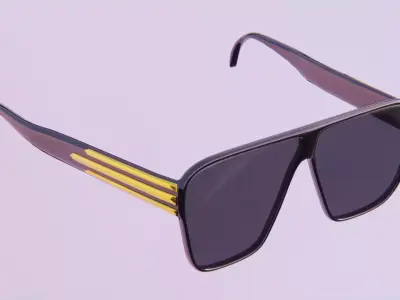 Designer Sunglasses 2 Low-poly 3D model