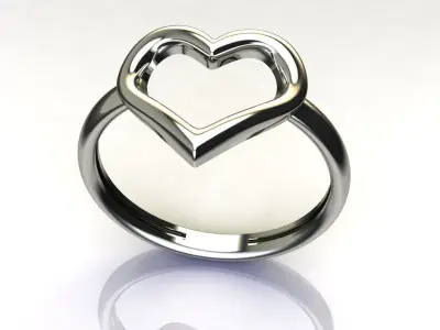 Heart ring 21 3D print model