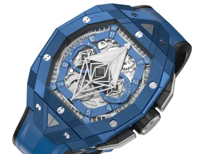 Hublot Spirit of Big Bang Sang Bleu Blue Luxury Watch 3D model