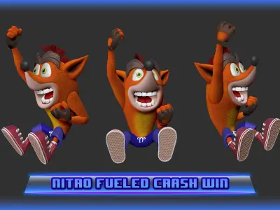 Crash Team Racing Nitro Fueled based Crash Bandicoot 3D print model