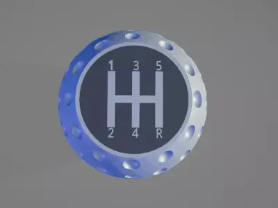 3D Printable Golfball-Style Gear Knob - 5-Speed Edition- 1-5-R  3D print model