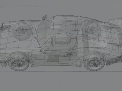 Porsche 911 2nd gen Low-poly 3D model