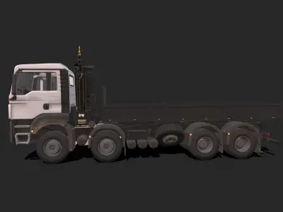 Crane flatbed Low-poly 3D model