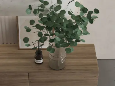 TV Wall Set 01 3D model