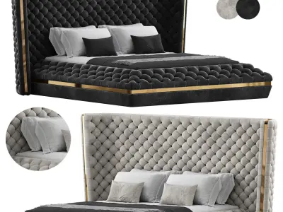 Viktorya Bed by Evgor Luxury 3D model