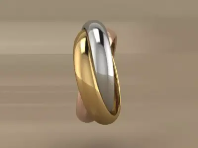 Ring Tri Color Large Model  3D print model