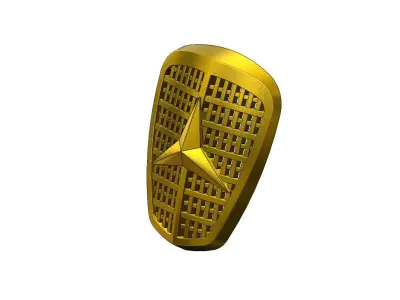 German Mercedes grill star automotive logo relief  3D print model