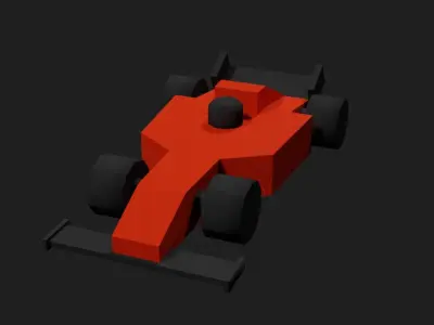 Lowpoly Toy Raycing Car Low-poly 3D model