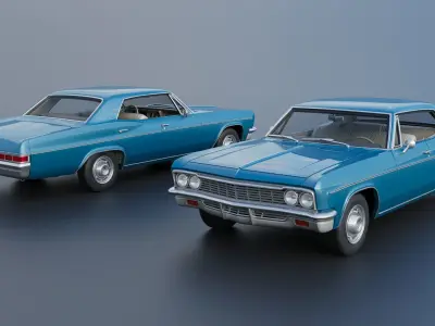 Chevrolet Impala 4-Door 1966 3D print model