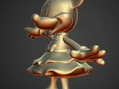 minnie mouse STATUE DECORATION 3D print model
