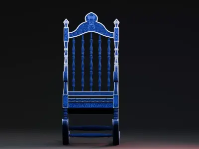 Stylized Halloween Props - Haunted Chair Low-poly 3D model