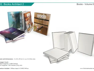 Books Collection 3D model