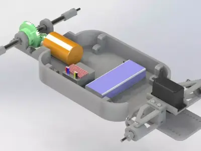 Printable RC CHASSIS CAR 3D print model