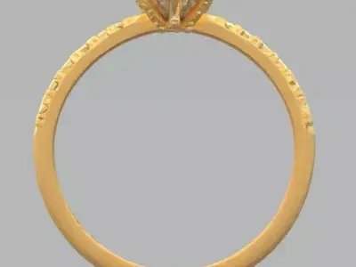 engagement ring 3D print model 3