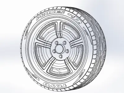 Wheel Forgeline Galaxie 18inch for scale model 3D print model