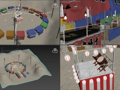 Japanese Festival Pack - Matsuri And Obon Assets Low-poly 3D model