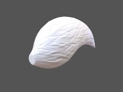 Fox Tail v1 004 Low-poly 3D model