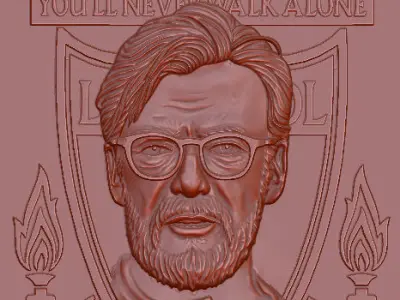 3D models Jurgen Klopp - Liverpool Free 3D print model