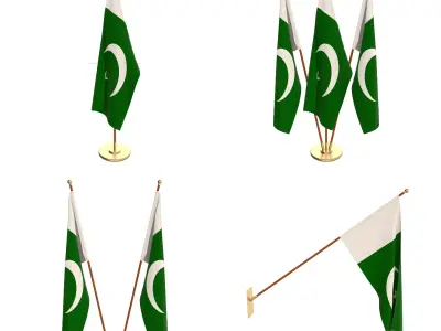 Pakistan Flag Pack 3D model