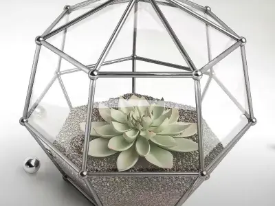 Florarium Decorate Free 3D model