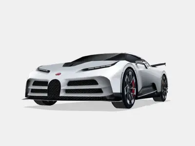 Bugatti Centodieci 2020 Low-poly 3D model