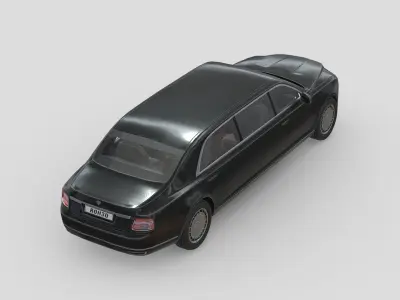 Aurus Senat Presidential Limousine Low-poly 3D model