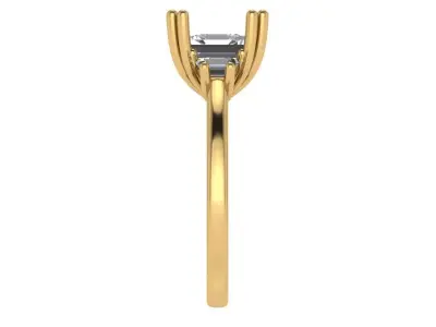 asscher  cut trinity  3D print model