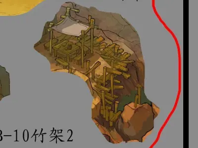 Game Mountain Building - Bamboo Frame 1 3D model
