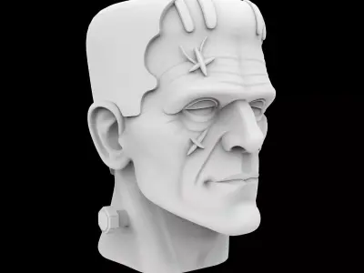 Stylized Frankenstein Head 3D Printable Model 3D print model