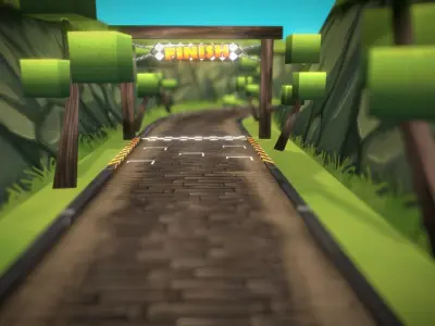 V5 Island Forest Low-poly 3D model