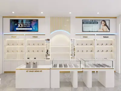 Modern Luxury Optical Store Interior Design - Full 3D Scene 3D model